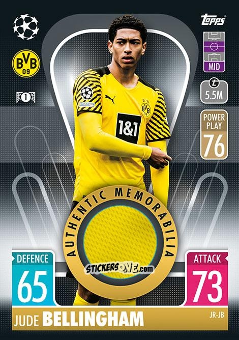 Figurina Jude Bellingham - UEFA Champions League & Europa League 2021-2022. Match Attax n. JR-JB - Topps