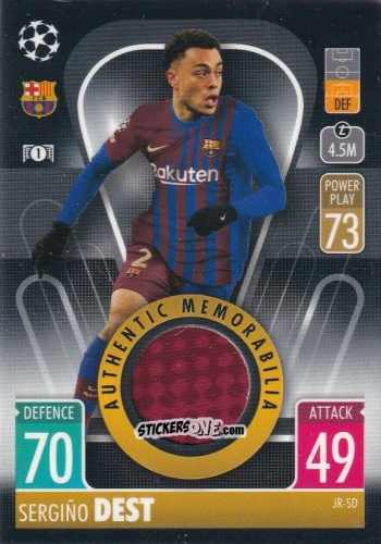 Figurina Sergino Dest - UEFA Champions League & Europa League 2021-2022. Match Attax n. JR-SD - Topps