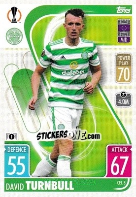 Sticker David Turnbull - UEFA Champions League & Europa League 2021-2022. Match Attax n. CEL8 - Topps