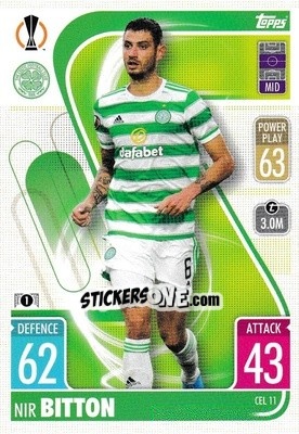 Sticker Nir Bitton - UEFA Champions League & Europa League 2021-2022. Match Attax n. CEL11 - Topps