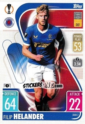 Sticker Filip Helander - UEFA Champions League & Europa League 2021-2022. Match Attax n. RAN2 - Topps