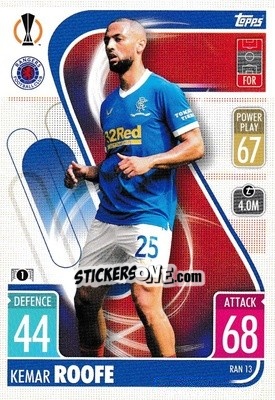 Sticker Kemar Roofe - UEFA Champions League & Europa League 2021-2022. Match Attax n. RAN13 - Topps