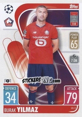 Sticker Burak Yilmaz - UEFA Champions League & Europa League 2021-2022. Match Attax n. LIL3 - Topps