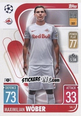 Sticker Maximilian Wober - UEFA Champions League & Europa League 2021-2022. Match Attax n. SAL2 - Topps