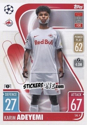 Sticker Karim Adeyemi - UEFA Champions League & Europa League 2021-2022. Match Attax n. SAL4 - Topps