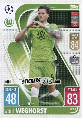 Figurina Wout Weghorst - UEFA Champions League & Europa League 2021-2022. Match Attax - Topps