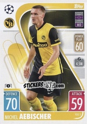 Sticker Michel Aebischer - UEFA Champions League & Europa League 2021-2022. Match Attax n. YOU3 - Topps