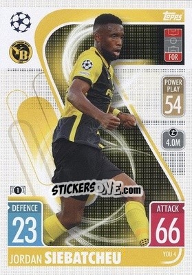 Figurina Jordan Siebatcheu - UEFA Champions League & Europa League 2021-2022. Match Attax - Topps