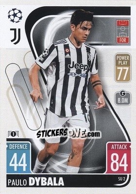 Sticker Paulo Dybala - UEFA Champions League & Europa League 2021-2022. Match Attax n. SU2 - Topps