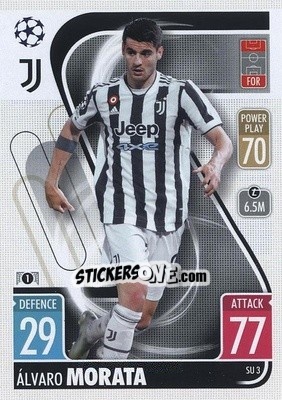 Sticker Alvaro Morata - UEFA Champions League & Europa League 2021-2022. Match Attax n. SU3 - Topps