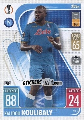Sticker Kalidou Koulibaly - UEFA Champions League & Europa League 2021-2022. Match Attax n. SU4 - Topps