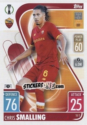 Sticker Chris Smalling - UEFA Champions League & Europa League 2021-2022. Match Attax n. SU5 - Topps