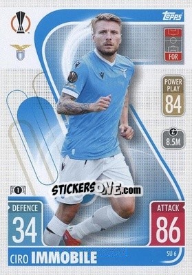 Sticker Ciro Immobile - UEFA Champions League & Europa League 2021-2022. Match Attax n. SU6 - Topps