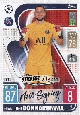 Sticker Gianluigi Donnarumma - UEFA Champions League & Europa League 2021-2022. Match Attax n. NS1 - Topps
