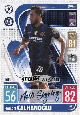 Figurina Hakan Calhanoglu - UEFA Champions League & Europa League 2021-2022. Match Attax - Topps