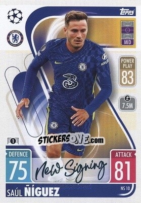 Sticker Saul Niguez - UEFA Champions League & Europa League 2021-2022. Match Attax n. NS10 - Topps