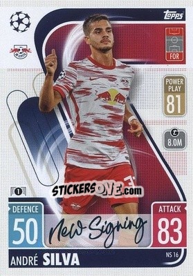 Sticker Andre Silva - UEFA Champions League & Europa League 2021-2022. Match Attax n. NS16 - Topps