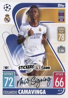 Sticker Eduardo Camavinga - UEFA Champions League & Europa League 2021-2022. Match Attax n. NS24 - Topps