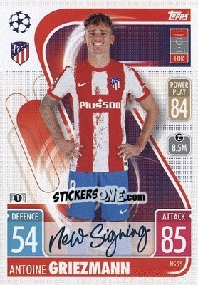 Sticker Antione Griezmann - UEFA Champions League & Europa League 2021-2022. Match Attax n. NS25 - Topps