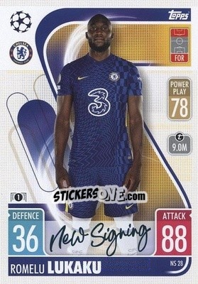 Sticker Romelu Lukaku - UEFA Champions League & Europa League 2021-2022. Match Attax n. NS28 - Topps