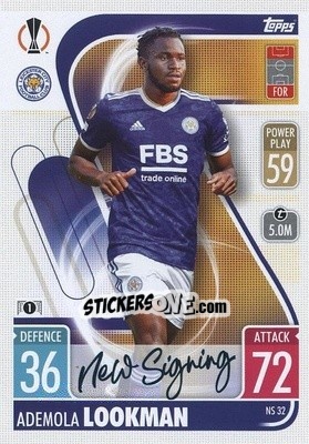 Sticker Ademola Lookman - UEFA Champions League & Europa League 2021-2022. Match Attax n. NS32 - Topps
