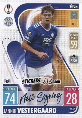 Sticker Jannik Vestergaard - UEFA Champions League & Europa League 2021-2022. Match Attax n. NS34 - Topps