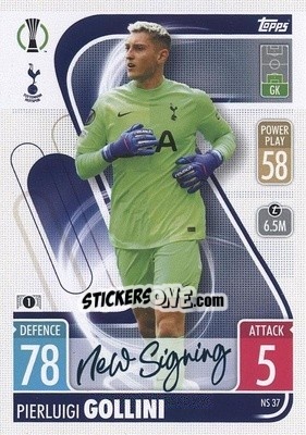 Sticker Pierluigi Gollini - UEFA Champions League & Europa League 2021-2022. Match Attax n. NS37 - Topps