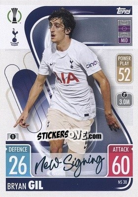 Sticker Bryan Gil - UEFA Champions League & Europa League 2021-2022. Match Attax n. NS38 - Topps