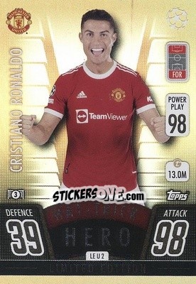 Sticker Cristiano Ronaldo - UEFA Champions League & Europa League 2021-2022. Match Attax n. LE-U2 - Topps