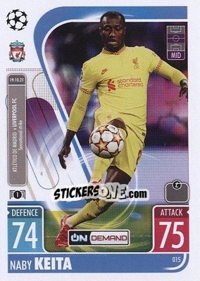 Sticker Naby Keita - UEFA Champions League & Europa League 2021-2022. Match Attax n. OD015 - Topps