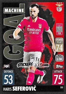 Sticker Haris Seferovic - UEFA Champions League & Europa League 2021-2022. Match Attax n. 333 - Topps