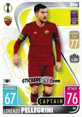 Sticker Lorenzo Pellegrini - UEFA Champions League & Europa League 2021-2022. Match Attax - Topps