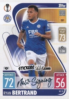 Sticker Ryan Bertrand - UEFA Champions League & Europa League 2021-2022. Match Attax n. NS33 - Topps