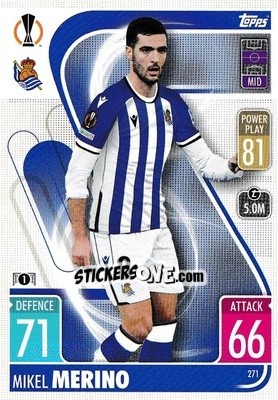 Sticker Mikel Merino - UEFA Champions League & Europa League 2021-2022. Match Attax n. 271 - Topps