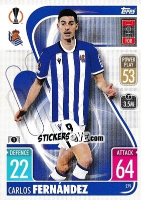 Cromo Carlos Fernández - UEFA Champions League & Europa League 2021-2022. Match Attax n. 279 - Topps