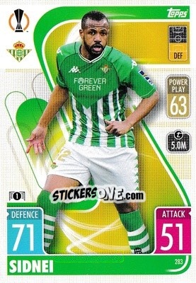 Sticker Sidnei - UEFA Champions League & Europa League 2021-2022. Match Attax - Topps