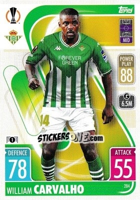 Figurina William Carvalho - UEFA Champions League & Europa League 2021-2022. Match Attax - Topps