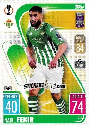 Sticker Nabil Fekir - UEFA Champions League & Europa League 2021-2022. Match Attax n. 285 - Topps
