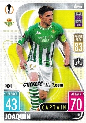 Sticker Joaquín - UEFA Champions League & Europa League 2021-2022. Match Attax n. 286 - Topps
