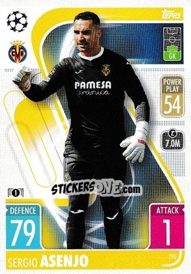 Cromo Sergio Asenjo - UEFA Champions League & Europa League 2021-2022. Match Attax - Topps