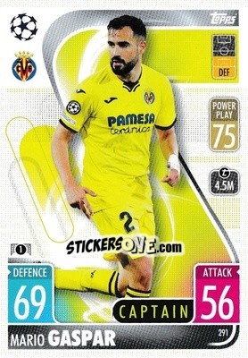 Sticker Mario Gaspar - UEFA Champions League & Europa League 2021-2022. Match Attax n. 291 - Topps