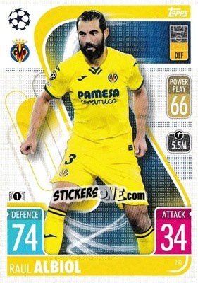 Sticker Raul Albiol - UEFA Champions League & Europa League 2021-2022. Match Attax n. 292 - Topps