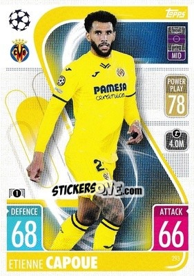Sticker Etienne Capoue - UEFA Champions League & Europa League 2021-2022. Match Attax n. 293 - Topps