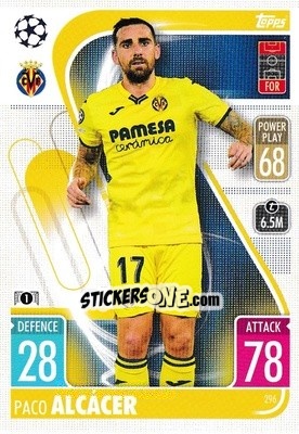 Cromo Paco Alcácer - UEFA Champions League & Europa League 2021-2022. Match Attax - Topps