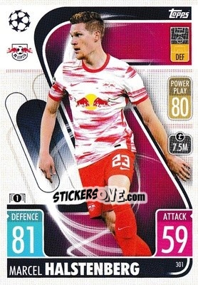 Sticker Marcel Halstenberg - UEFA Champions League & Europa League 2021-2022. Match Attax n. 301 - Topps
