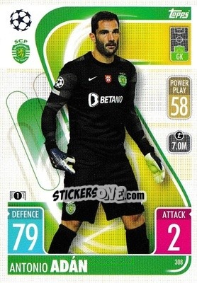 Sticker Antonio Adán - UEFA Champions League & Europa League 2021-2022. Match Attax n. 308 - Topps