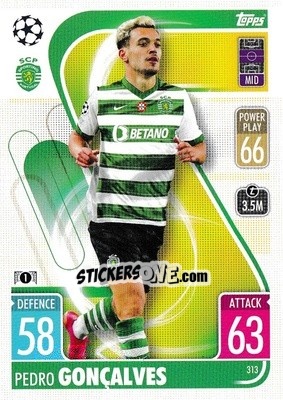 Sticker Pedro Gonzalves - UEFA Champions League & Europa League 2021-2022. Match Attax n. 313 - Topps