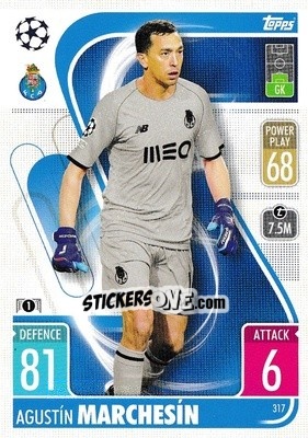Figurina Agustin Marchesin - UEFA Champions League & Europa League 2021-2022. Match Attax n. 317 - Topps