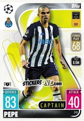 Sticker Pepe - UEFA Champions League & Europa League 2021-2022. Match Attax n. 318 - Topps