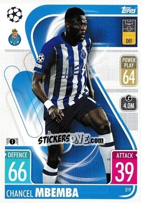 Sticker Chancel Mbemba - UEFA Champions League & Europa League 2021-2022. Match Attax n. 319 - Topps